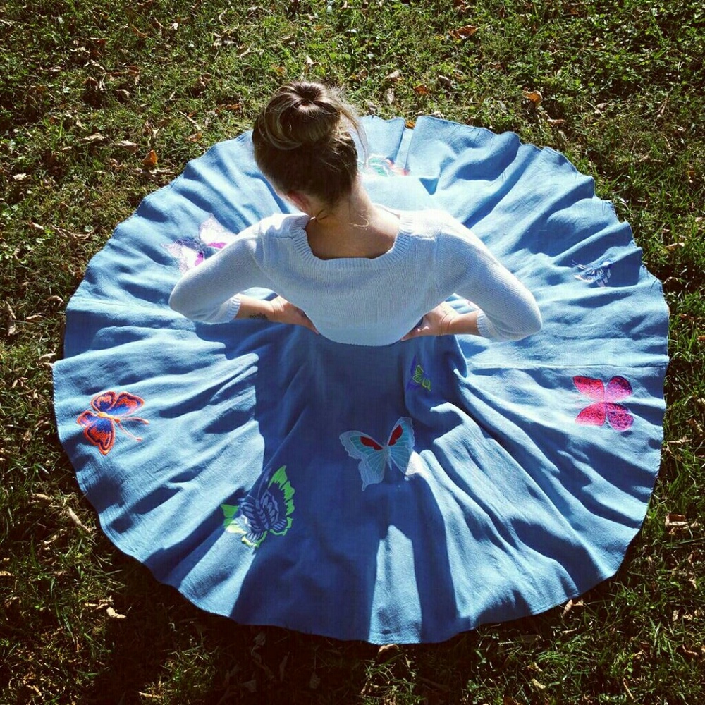 Hand woven butterfly skirt